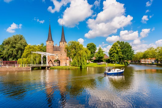 Boat in nature reserve Midden-Delfland